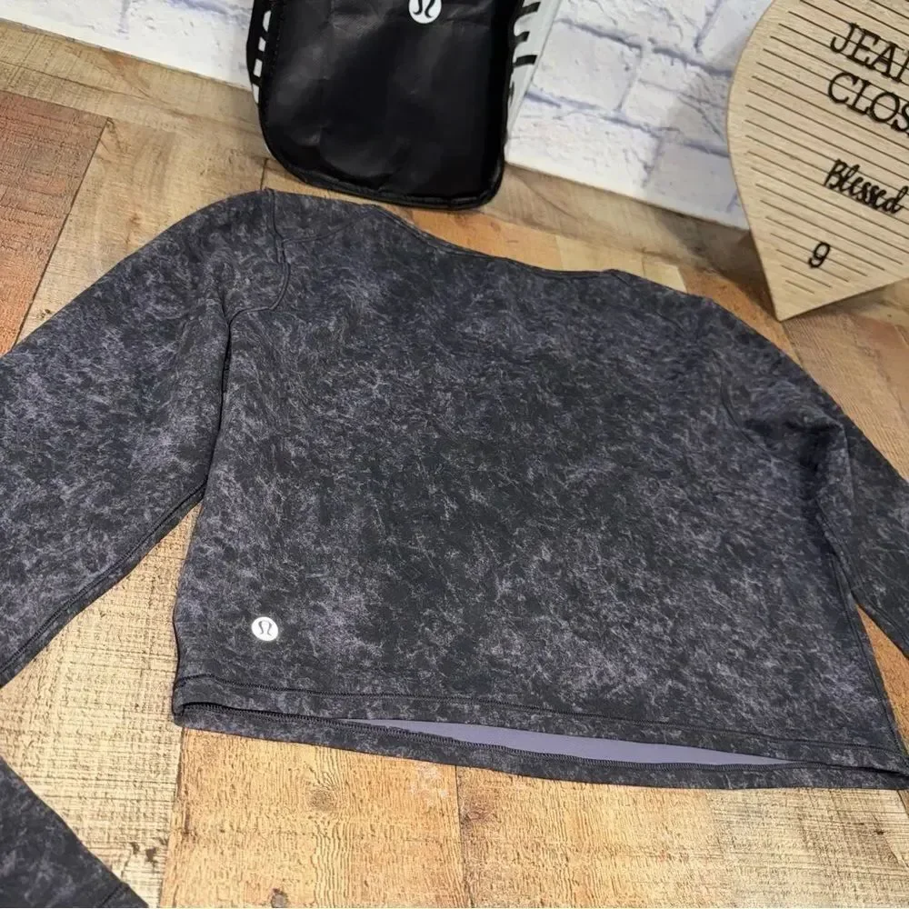 Lululemon Wunder Train Cropped Long Sleeve shirt size 14